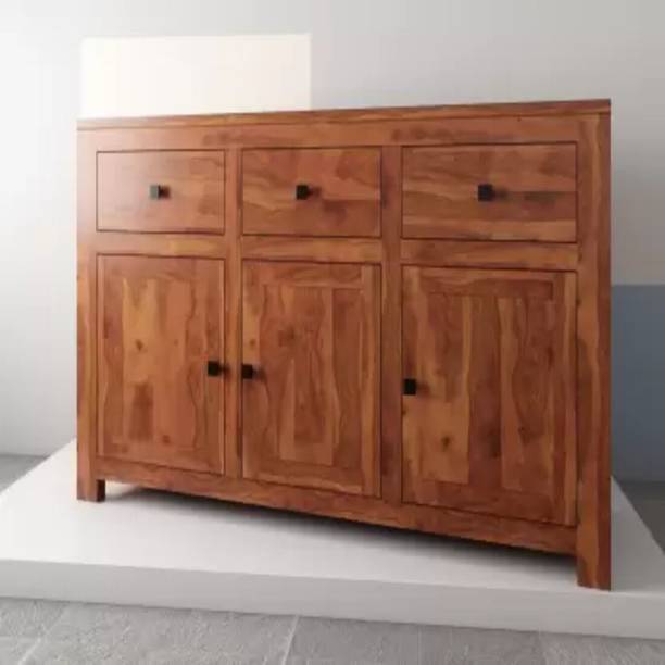 marutiwood PureWood Sheesham Free Standing Sideboard (Finish Color - Honey) Solid Wood Free Standing Sideboard