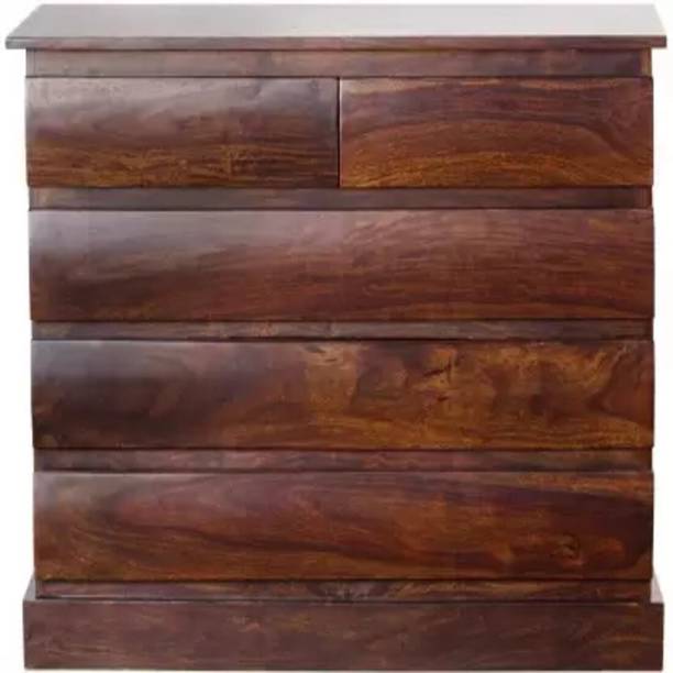 marutiwood Chest of Drawers (Finish Color - WALNUT,Pre-assembled) Solid Wood Free Standing Chest of Drawers