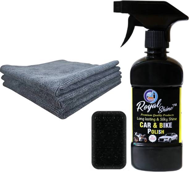 Royal Shine Liquid Car Polish for Chrome Accent, Dashboard, Exterior, Headlight, Leather, Metal Parts, Windscreen, Tyres