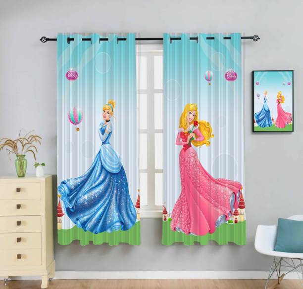 Newturn 155 cm (5 ft) Polyester Room Darkening Window Curtain (Pack Of 2)