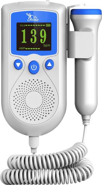 Dr. Gene Professional Portable Parental Baby Heart beat Sound Monitor Heartrate Detection White Fetal Doppler