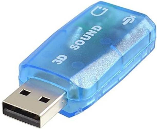 MESHIV Sound Card USB 2.0 to 3D Audio Sound Card Adapter Virtual 5.1 Chanel USB Adapter USB Internal Sound Card