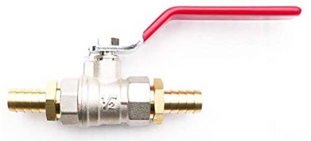 PMW 1/2 Plated Brass Ball Valve with 1/2 Solid Brass Hose Tails - 1 Piece 15 mm Plumbing Pipe