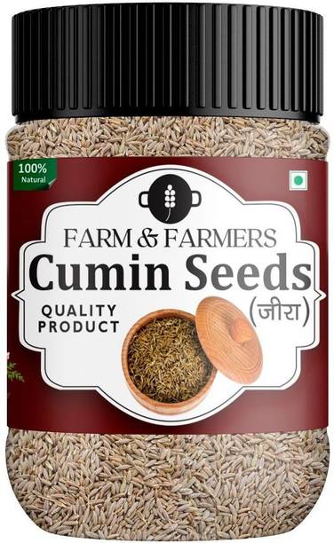 Farm & Farmers Organic, Fresh & Natural Sabut Jeera / Khada Jeera | Whole Cumin Seeds 200GRAMS