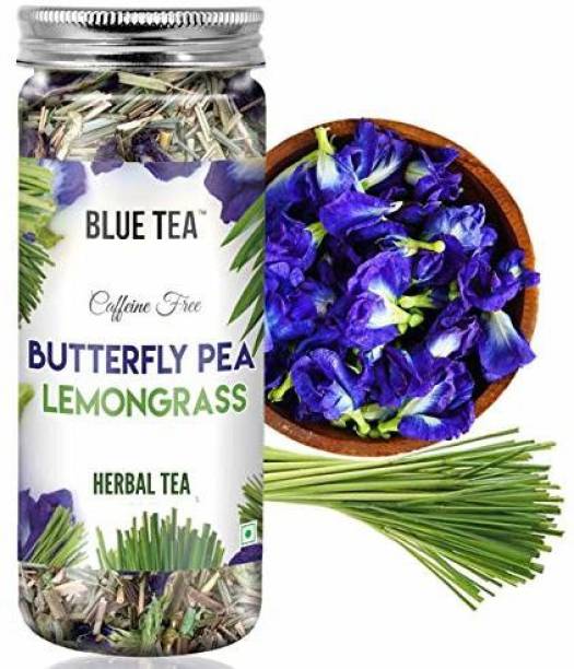 BLUE TEA Butterfly Pea Lemongrass Herbal Tea - Good for Hair & Skin, Caffeine Free Tea Lemon Herbal Tea Plastic Bottle
