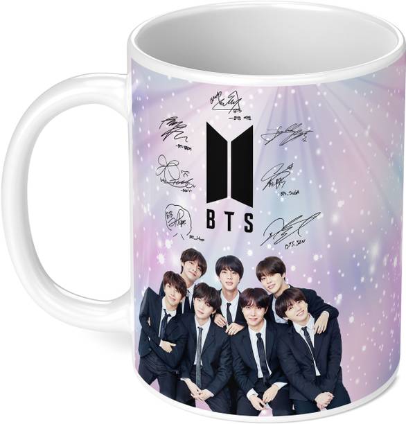 TrendoPrint Thread NW-09 BTS Printed Coffee Mug 350ml Gift for Kids Boys Girls & Friends Assorted Mug Set