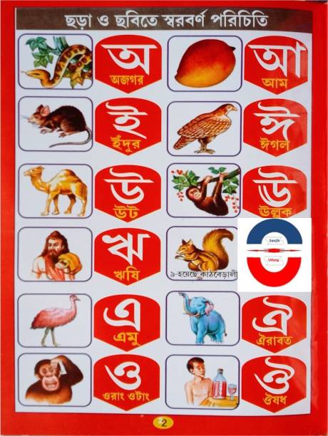 Sanjib Udyog Bengali Alphabet Recognition Book For Nursery Kid's