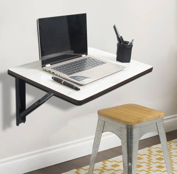 Muren Foldable Wall Mounted Study Laptop Table for Home/Office Collapsible Desk (Grey) Solid Wood Study Table