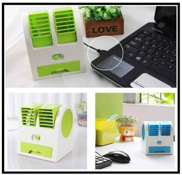 IMMUTABLE Dual Bladeless Small Mini Portable air Cooler (Multicolour) L36 PORTABLE COOLER WITH COOLING BALLS G47 USB Cable