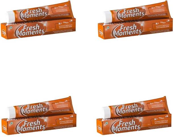 Modicare Fresh Moments Ayurvedic Toothpaste Orange, 100gm each, Pack of 4 Toothpaste