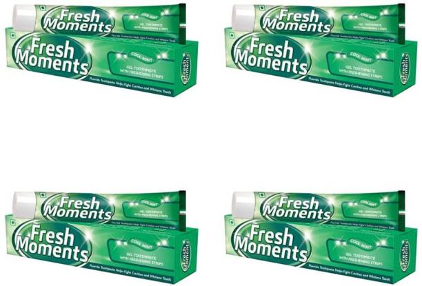 Modicare Fresh Moments Gel Toothpaste Green, 100gm each, Pack of 4 Toothpaste