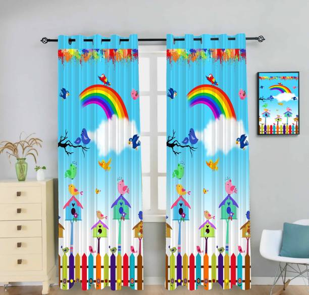 Newturn 225 cm (7 ft) Polyester Room Darkening Door Curtain (Pack Of 2)