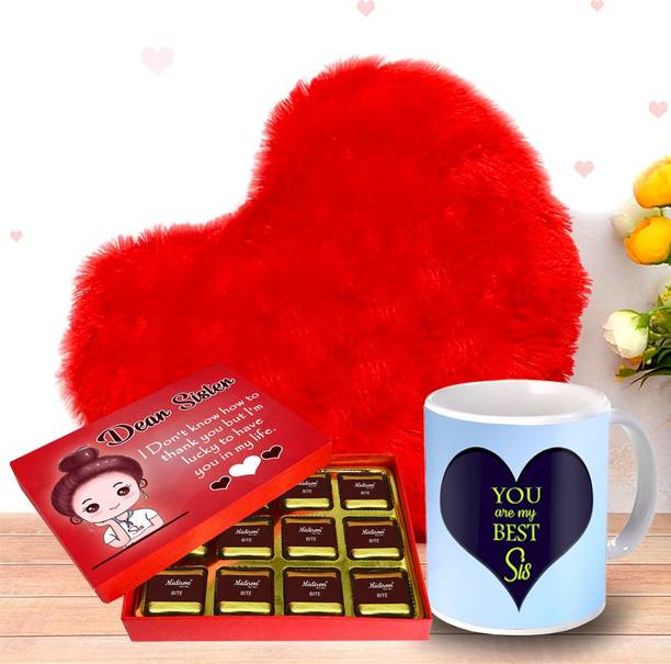Midiron Chocolates Birthday Gift for Sister | Gift For Sister-IZ2215-101 Paper, Ceramic, Fiber Gift Box