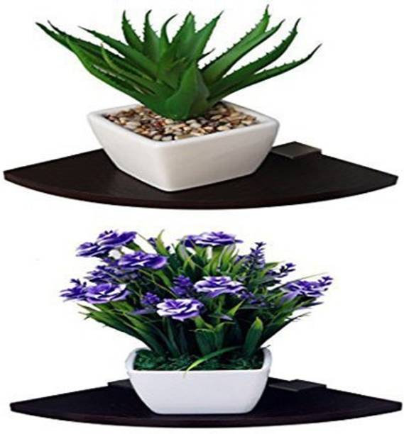 Captiver Wall Mounted Corner Shelf Tier 2 15x15 CM MDF (Medium Density Fiber) Wall Shelf