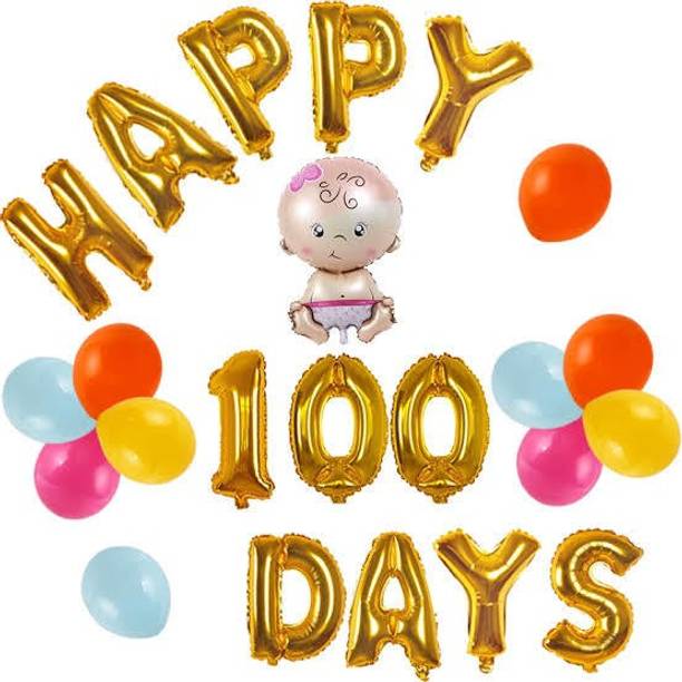 gorgeous moment Solid helium golden air foil balloon word HAPPY 100 DAYS s12 Balloon