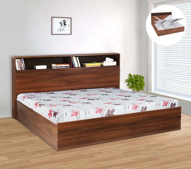 Delite Kom Urban Engineered Wood King Hydraulic Bed, 220.5 cm x 189 cm (7.23 ft x 6.2 ft)