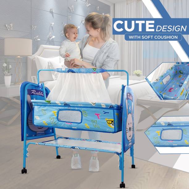 NHR Baby Swing Cradle with Mattress, Pillow, &amp; Mosquito Net- Jhula, Crib, Bassinet