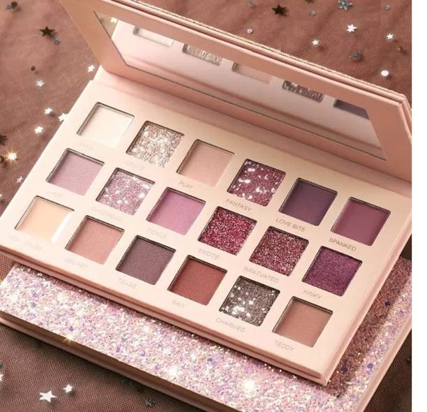Jolli Huda Professional Beauty 18 Colors Pigmented Eye Shadow (Multicolor) 24 g