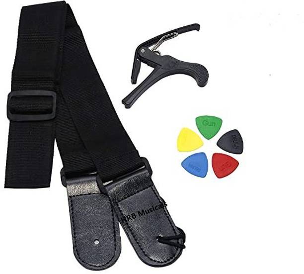 TechBlaze Guitar Capo With Guitar Belt & Picks Electric And Acoustic Guitars Clutch Guitar Capo