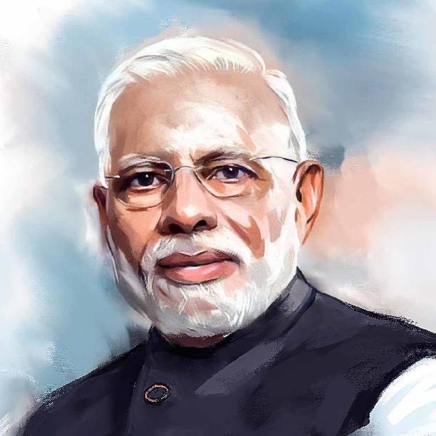 Self Adhesive UV Coated High Resolution Vinyl Print – Narendra Modi Poster Fine Art Print