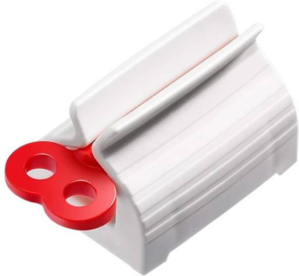 Dhruv DK-132 ROLLING TUBE TOOTHPASTE SQUEEZER TOOTHPASTE SEAT HOLDER STAND Plastic Toothbrush Holder