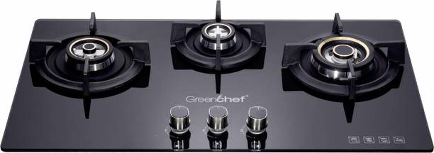 Greenchef GHT HOB cooktop 3 Burner Automatic Gas Stove Glass Automatic Hob