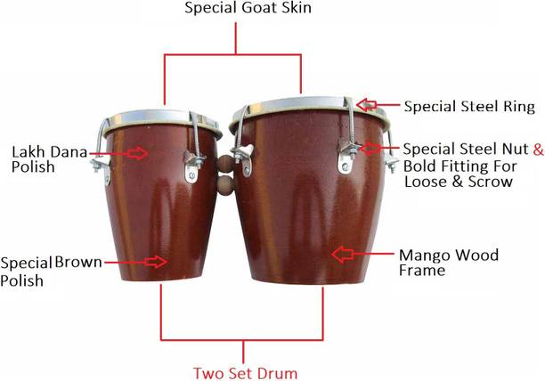 GT manufacturers Bongo brown shiny polish wide steel ring Wooden Bongo