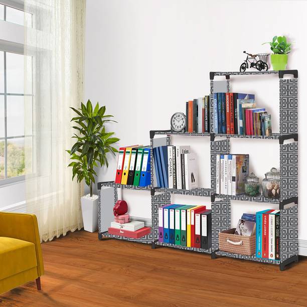 saintwod Cabinet print 9 Layer Simple Bookshelf/Multipurpose Rack Metal Open Book Shelf