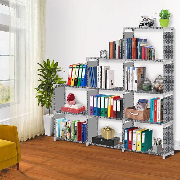 SB07 Cabinet print 12 Layer Simple Bookshelf/Multipurpose Rack Metal Open Book Shelf