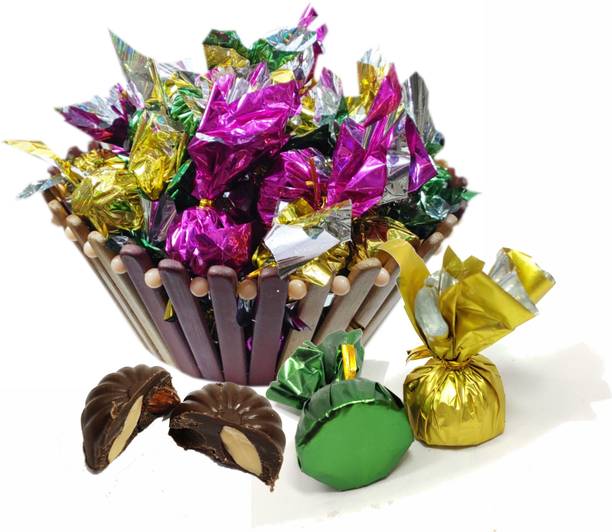FabBites Chocolate Basket Gift Hamper for Birthday, Rakhi , Anniversary , Valentine Bars