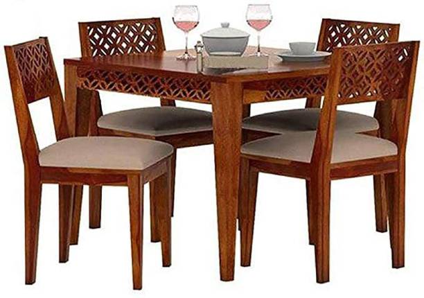 HOUSERIGHT Solid Wood 4 Seater Dining Set
