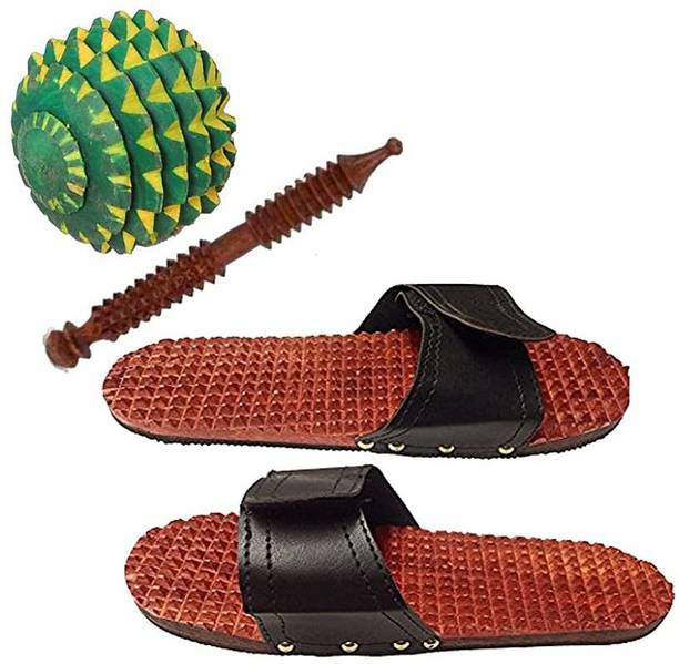 YKID B08T8BMQRW wooden Slipper massager for foot and Acupressure,b Ball massager Massager