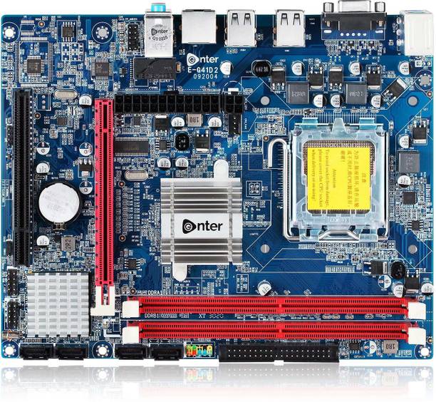 Enter E-G41D2 (4SATA, 775LGA, DDR2, 10/100LAN, Intel G41+ICH7 Chipset, 5.1Audio, PCIe) LGA 775Socket Micro-ATX Intel G41 Chipset DDR2 Motherboard for Desktop