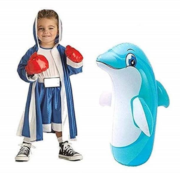 Sani International Toy World Dolphin Hit Me 3 FT for Baby for Toddler for Kids Inflatable HitMe Toys