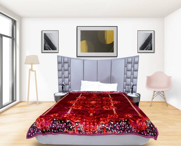 RIAN Floral Double Mink Blanket for  Heavy Winter