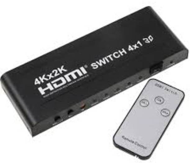 Etzin HDMI 4K SWITCH 4X1 3D Switcher 4 in 1 Out (PC to TV HDTV). Media Streaming Device