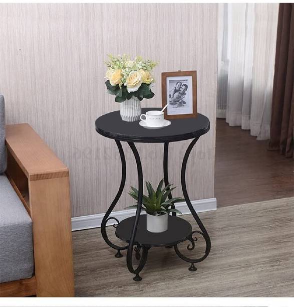 Smarts collection Round Table for Living Room/Bedroom/Dinning Room, Coffee Table, End Table Metal Side Table