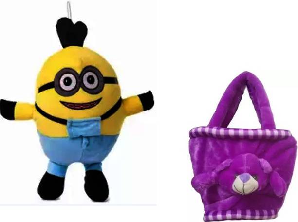 Nihan Enterprises Combo pack of Minion and Purple basket  - 30 cm
