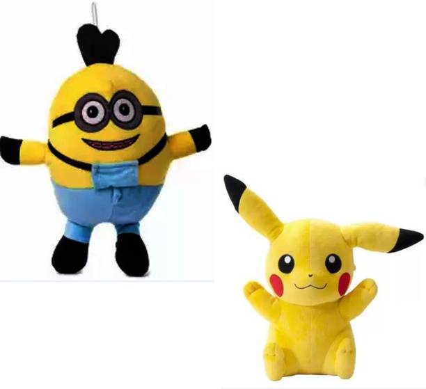 Nihan Enterprises Combo pack of Minion and Pikachu  - 30 cm