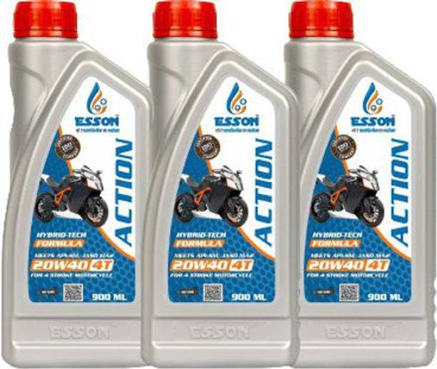ESSON ACTION 20W40 4T 900ml-P3 ACTION 4T 20W-40 Petrol Engine Oil for Four Stroke Bikes (Pack of 3) Conventional Engine Oil