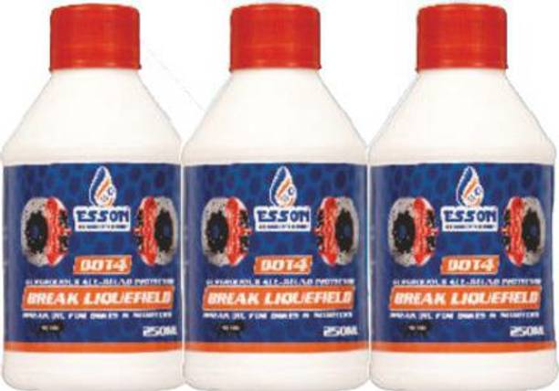 ESSON BRAK LIQUEFIELD 250 ML-P3 Automobiles Break Fluid oil | break oil for Bikes 250ml dot 4 (Pack of 3) Brake Oil