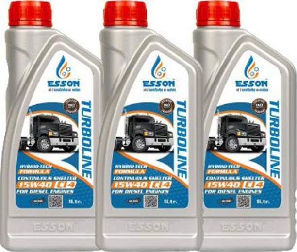 ESSON TURBOLINE 15W40 CI4 1 LTR-P3 TURBOLINE 15W40 CI4 Premium Diesel Engine Oil (Pack of 3) Conventional Engine Oil