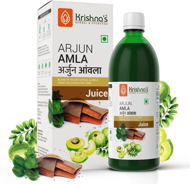 Krishna's Herbal & Ayurveda Arjun Amla Swaras | Improves Heart Functions | Helps Manage Cholesterol | Good Source of Iron, Vitamin A and Vitamin C | Pure Ayurvedic and Herbal