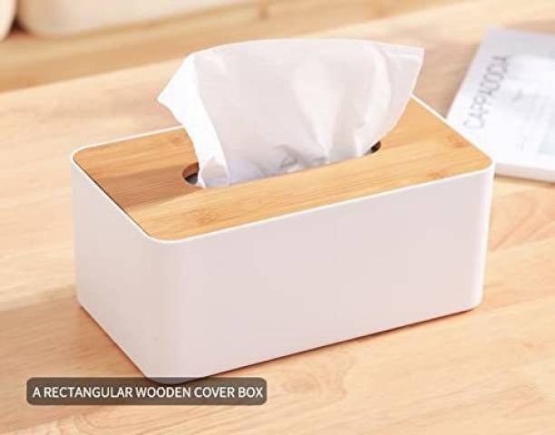 Wonder Work 1 Compartments Plastic Tissue Dispenser/Storage Box/Paper Napkin Holder Case