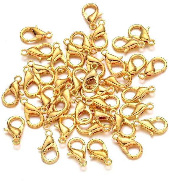 नवजय Gold Lobster Clasp for Jewellery Making Lobster Clasps Claw Hooks Pack of 25Pcs
