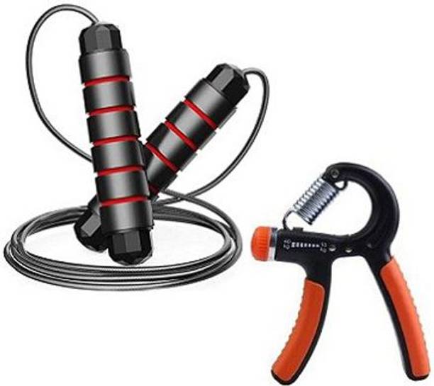 ADONYX Eva Skip & Adjustable Spring Hand Exerciser Hand Grip Strengthener Fitness Accessory Kit Kit