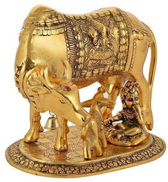 pranchi PRANCHI METALS COW AND CALF डेकोरेटिव शोपीस  -  17 cm