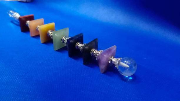 VASTU-SAMADHAN 7 CHAKRA GEMSTONE PYRAMID HEALING STICK Crystal Yantra