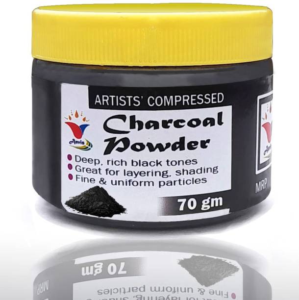 ANVIS Compressed Charcoal Artist Black Charcoal Powder for Drawing Stick