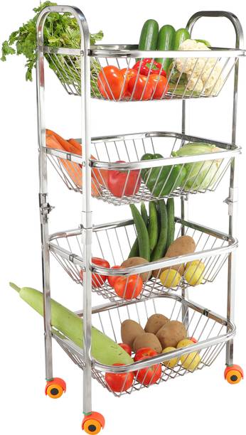 SLIMSHINE Stainless Steel Kitchen Trolley